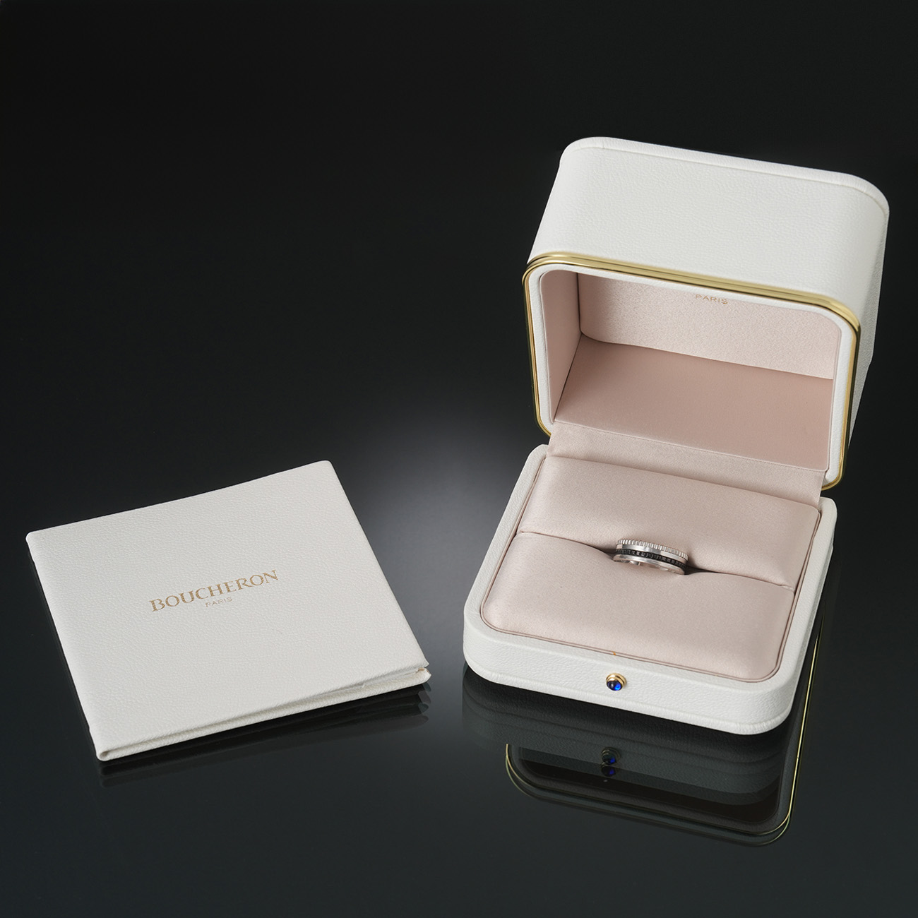 BOUCHERON(USED)부쉐론 콰트로 블랙 에디션 스몰 링#61