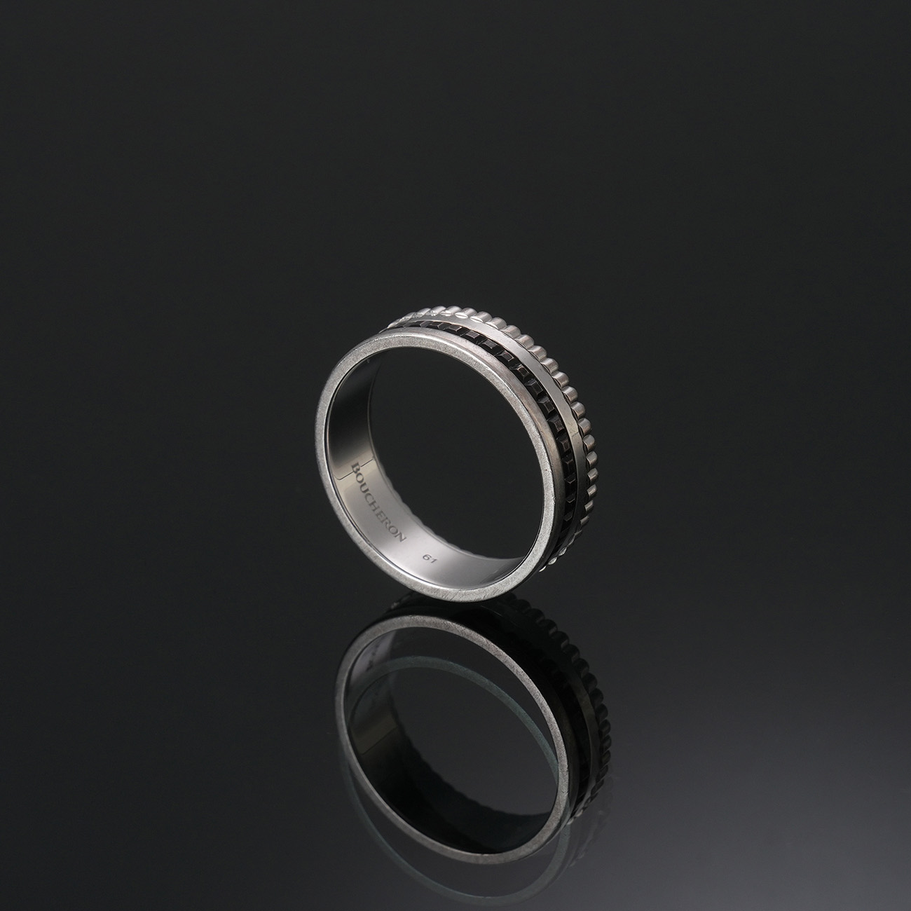 BOUCHERON(USED)부쉐론 콰트로 블랙 에디션 스몰 링#61