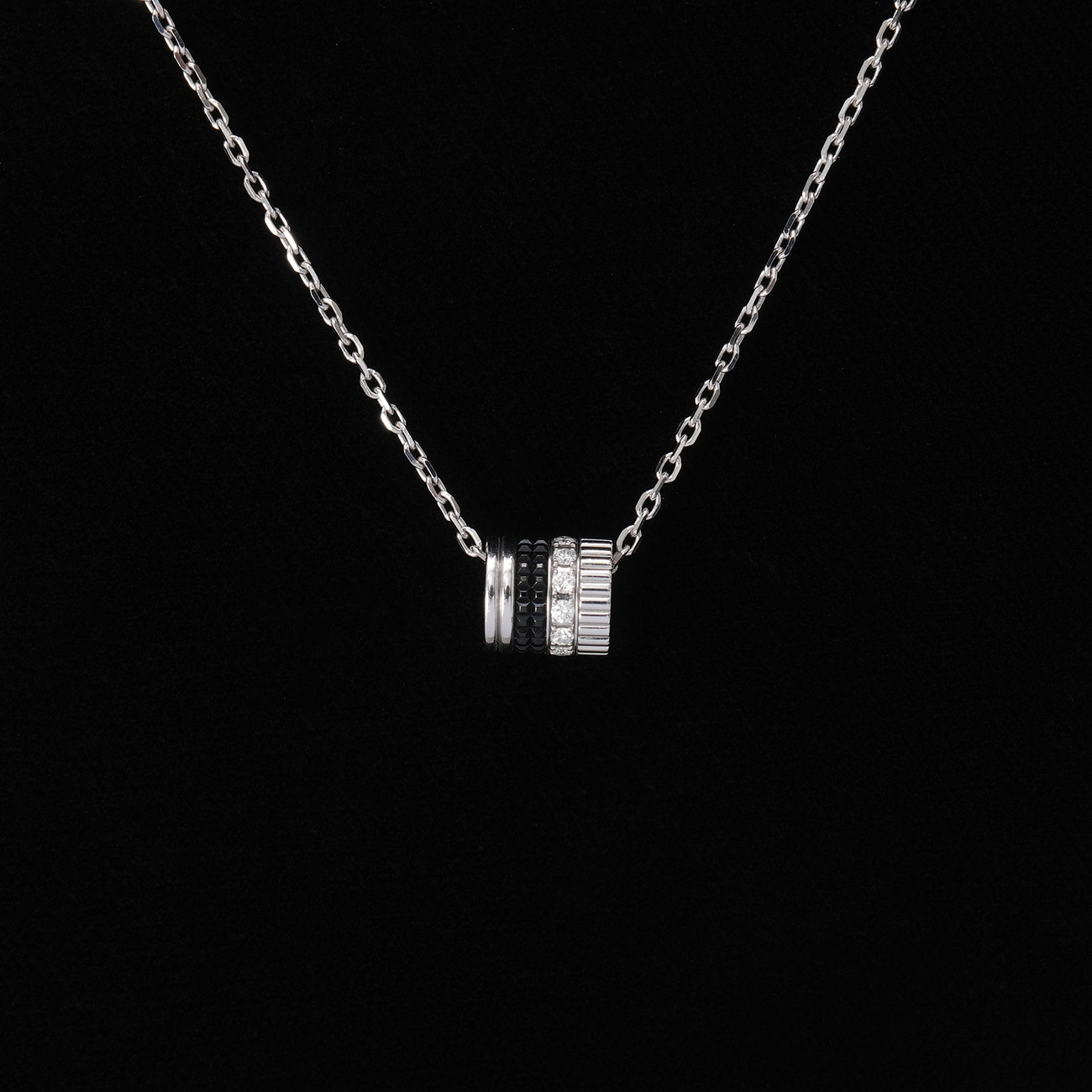 BOUCHERON(USED)부쉐론 다이아 콰트로 블랙 에디션 펜던트 스몰