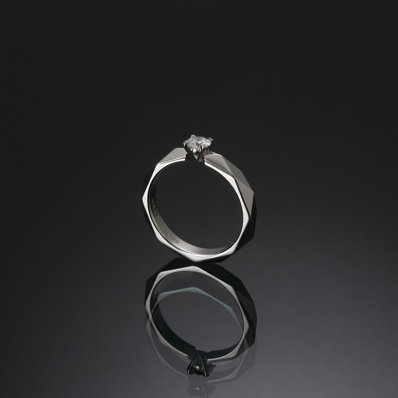 BOUCHERON(USED)부쉐론 솔리테어 파셋 0.23ct 플래티늄 링 #49