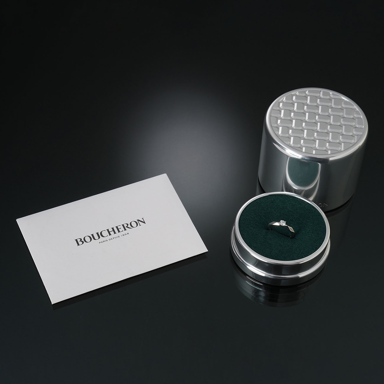 BOUCHERON(USED)부쉐론 솔리테어 파셋 0.23ct 플래티늄 링 #49