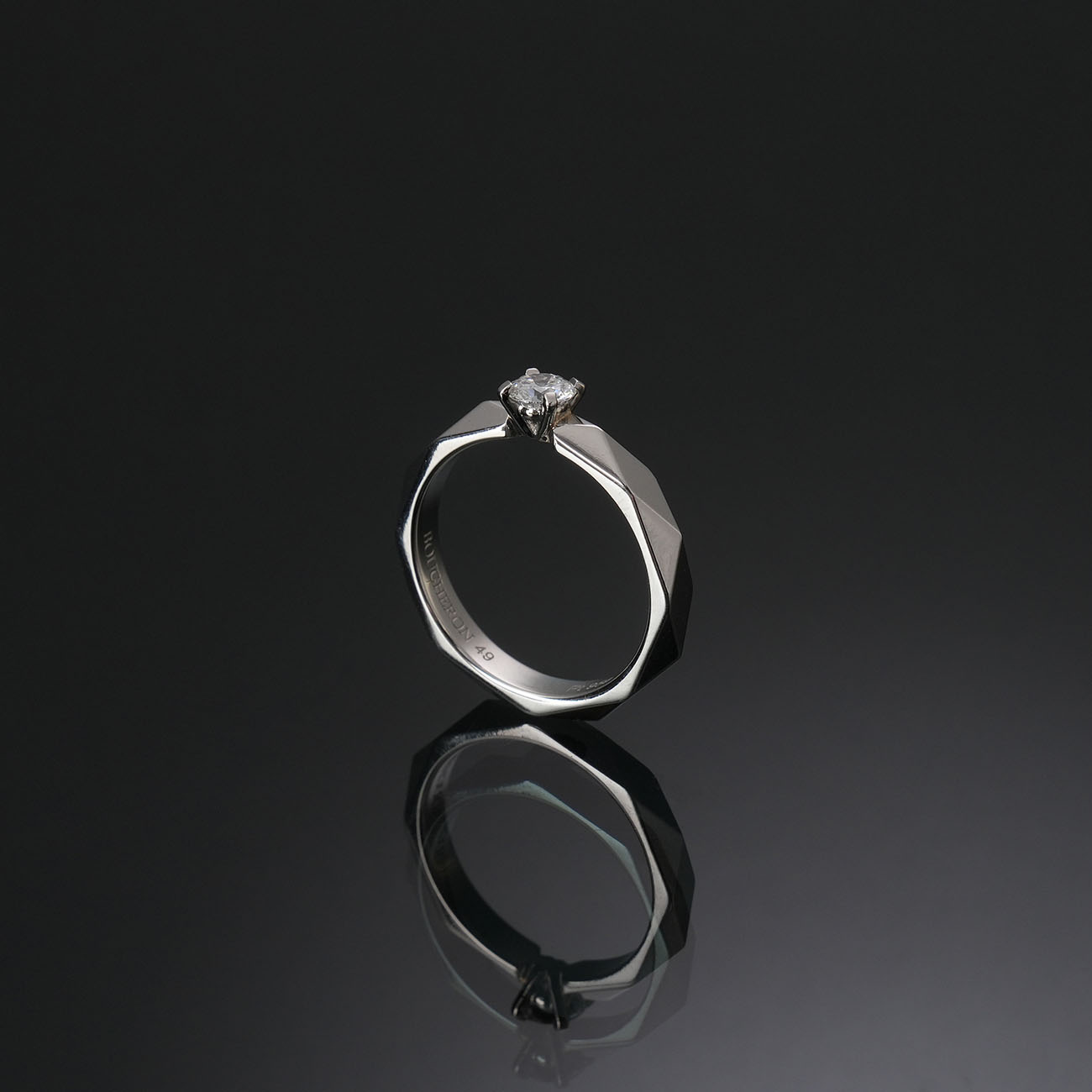 BOUCHERON(USED)부쉐론 솔리테어 파셋 0.23ct 플래티늄 링 #49