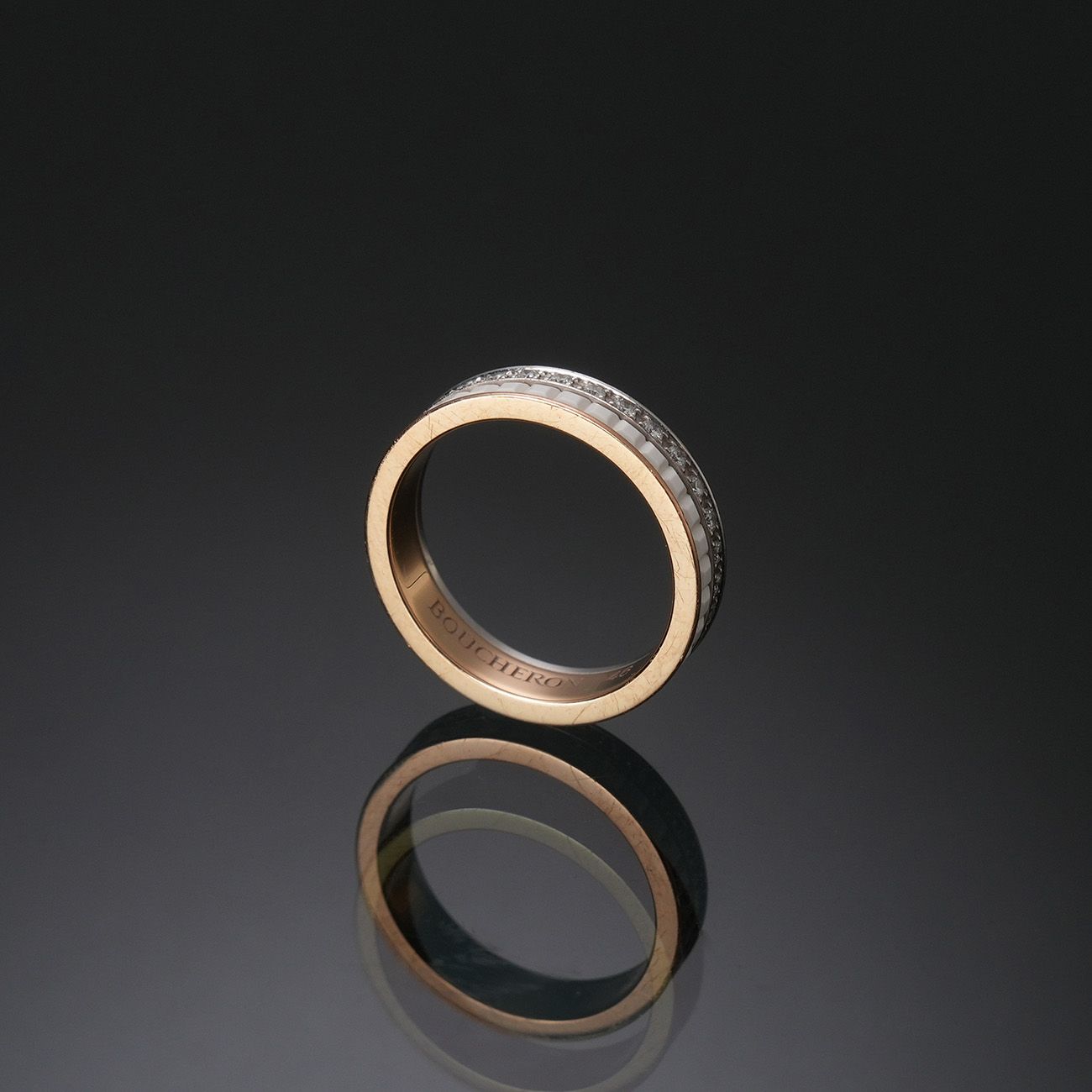 BOUCHERON(USED)부쉐론 콰트로 화이트에디션 웨딩밴드#46