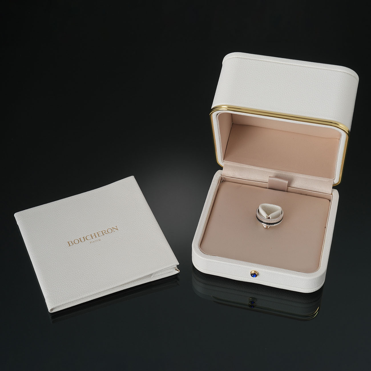 BOUCHERON(USED)부쉐론 콰트로 블랙 에디션 스몰 링 #57