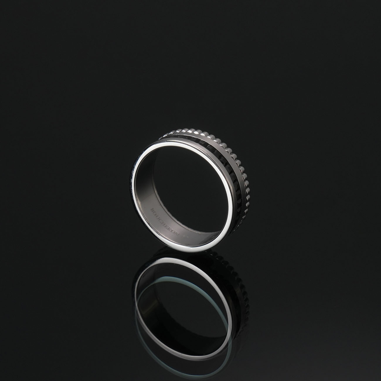 BOUCHERON(USED)부쉐론 콰트로 블랙 에디션 스몰 링 #57