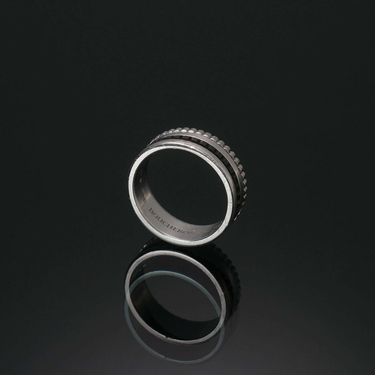 BOUCHERON(USED)부쉐론 콰트로 블랙 에디션 스몰 링 #52