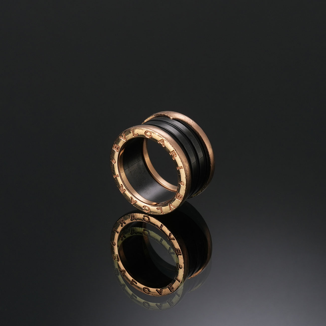 BVLGARI(USED)불가리 비제로원 블랙 세라믹 4밴드링#52