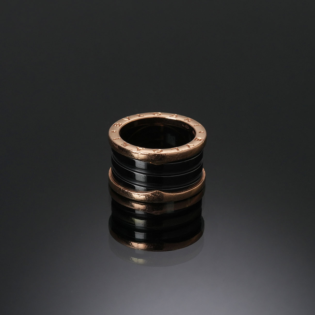 BVLGARI(USED)불가리 비제로원 블랙 세라믹 4밴드링#52