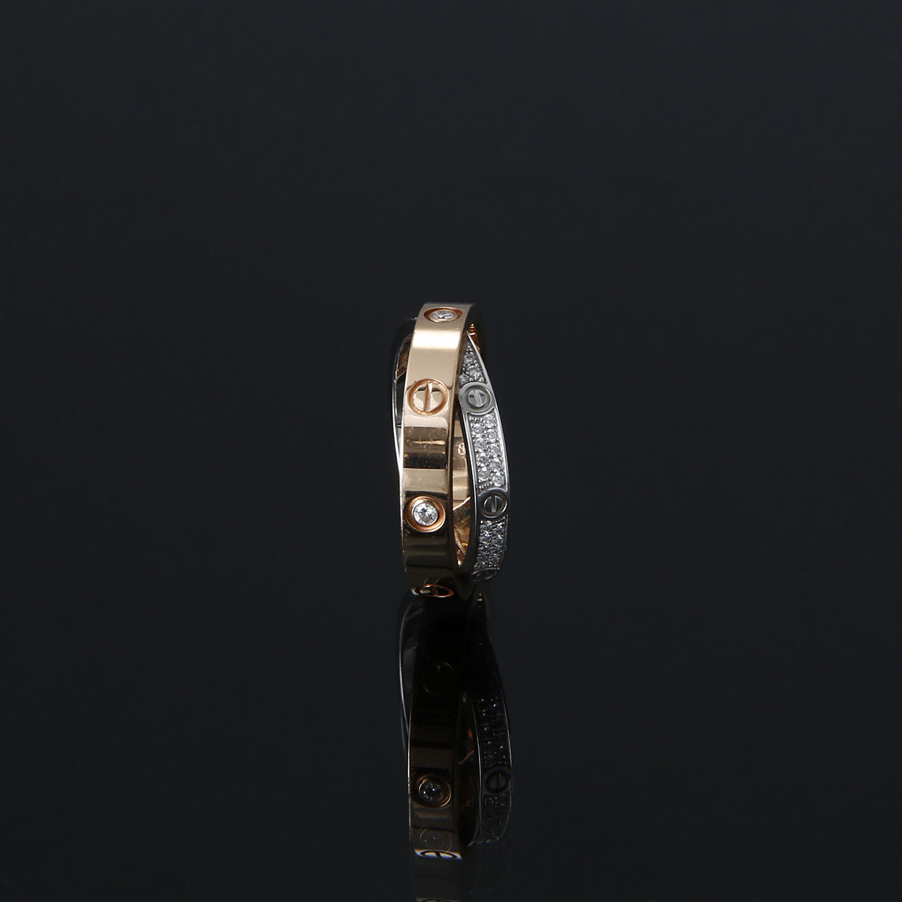 CARTIER(USED)까르띠에 다이아 파베 러브링 #51
