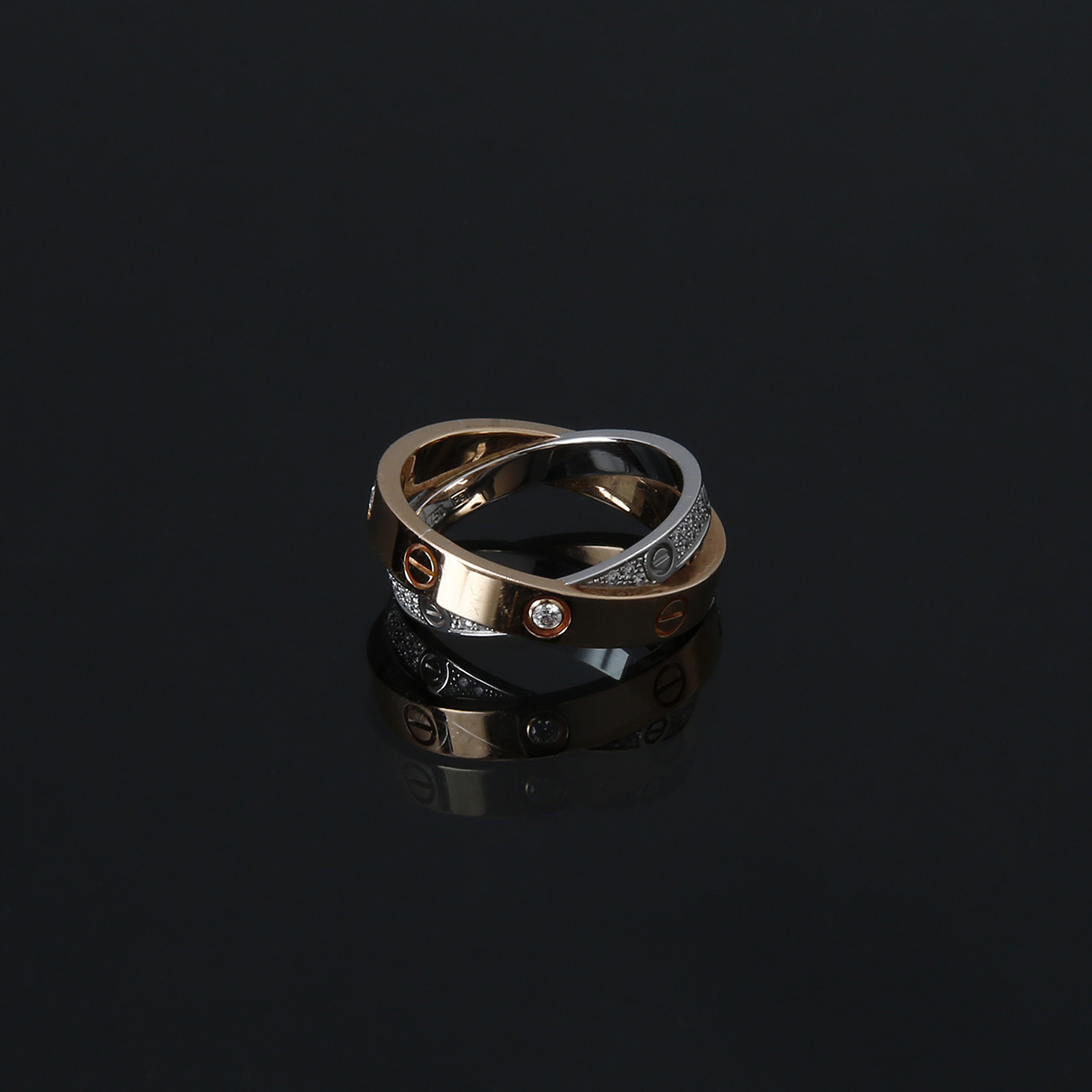 CARTIER(USED)까르띠에 다이아 파베 러브링 #51