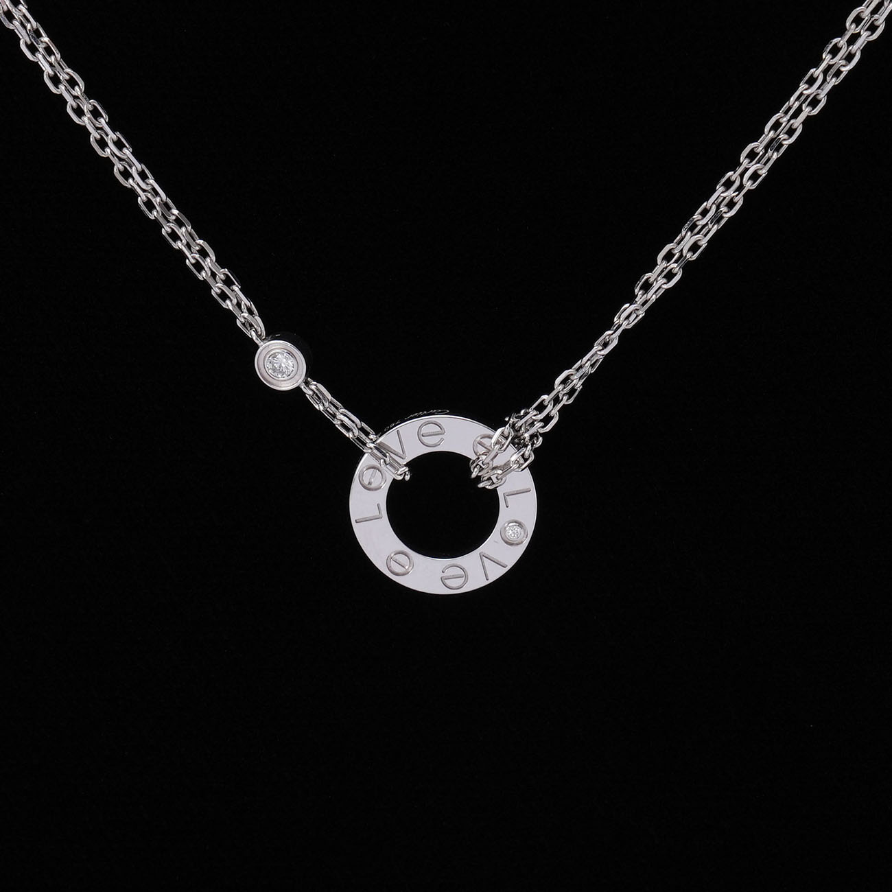 CARTIER(USED)까르띠에 다이아 러브 네크리스