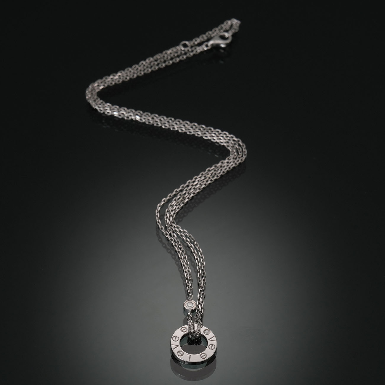 CARTIER(USED)까르띠에 다이아 러브 네크리스