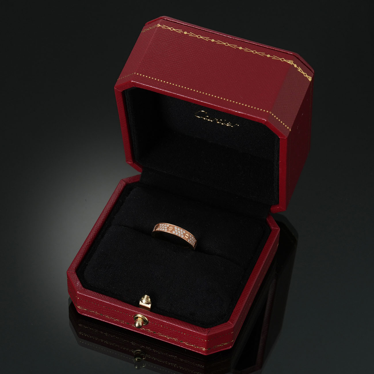 CARTIER(USED)까르띠에 다이아 파베 러브 링 #52