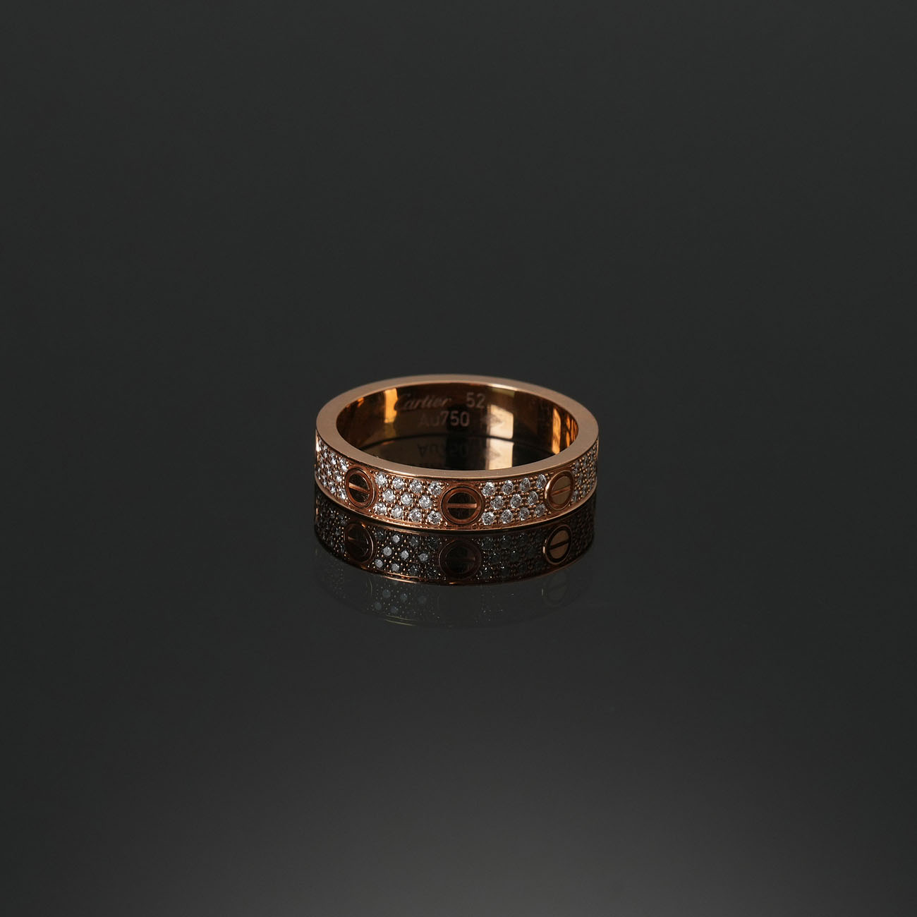CARTIER(USED)까르띠에 다이아 파베 러브 링 #52