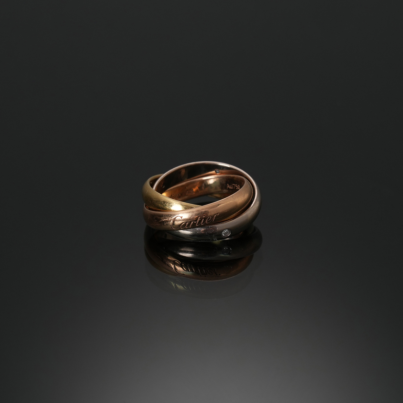 CARTIER(USED)까르띠에 트리니티 5P 링 #48