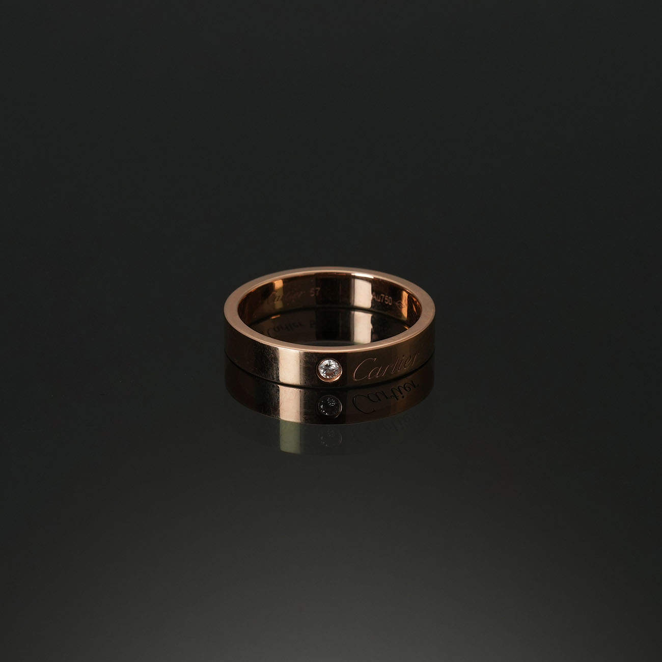 CARTIER(USED)까르띠에 1P 다이아 웨딩밴드 #57