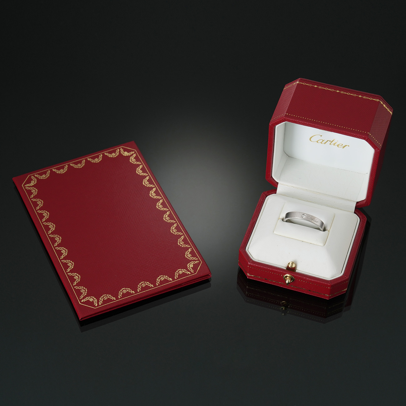 CARTIER(USED)까르띠에 1P 플래티넘 웨딩 링 #67