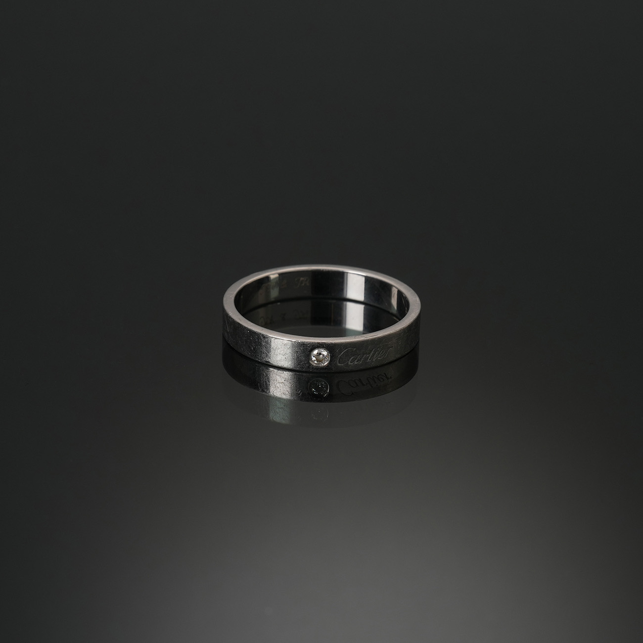 CARTIER(USED)까르띠에 1P 플래티넘 웨딩 링 #67
