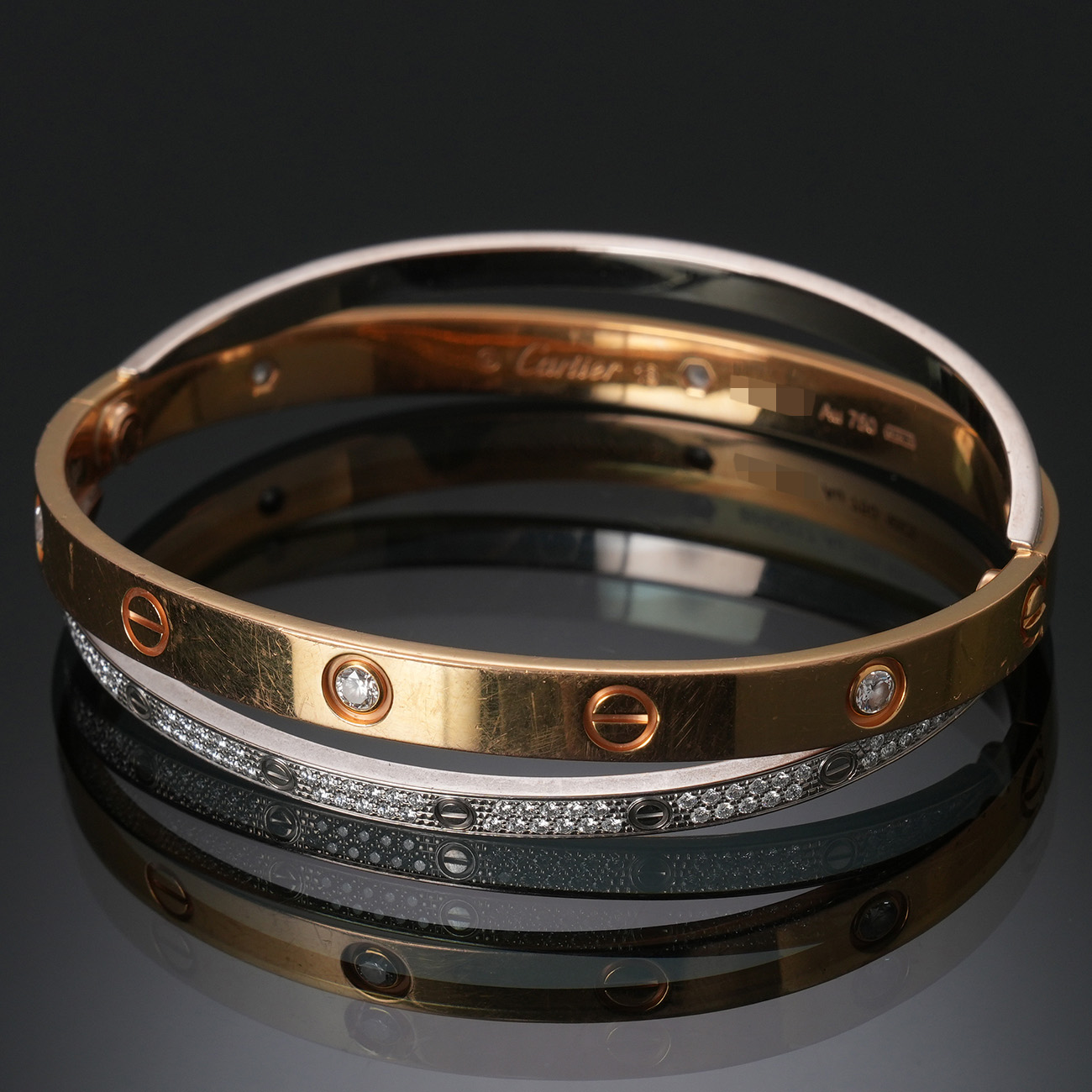 CARTIER(USED)까르띠에 러브 다이아 브레이슬릿 #18