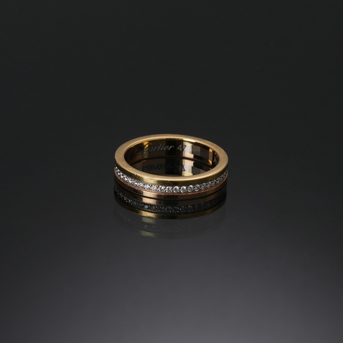 CARTIER(USED)까르띠에 파베 방돔 루이 웨딩밴드 #47
