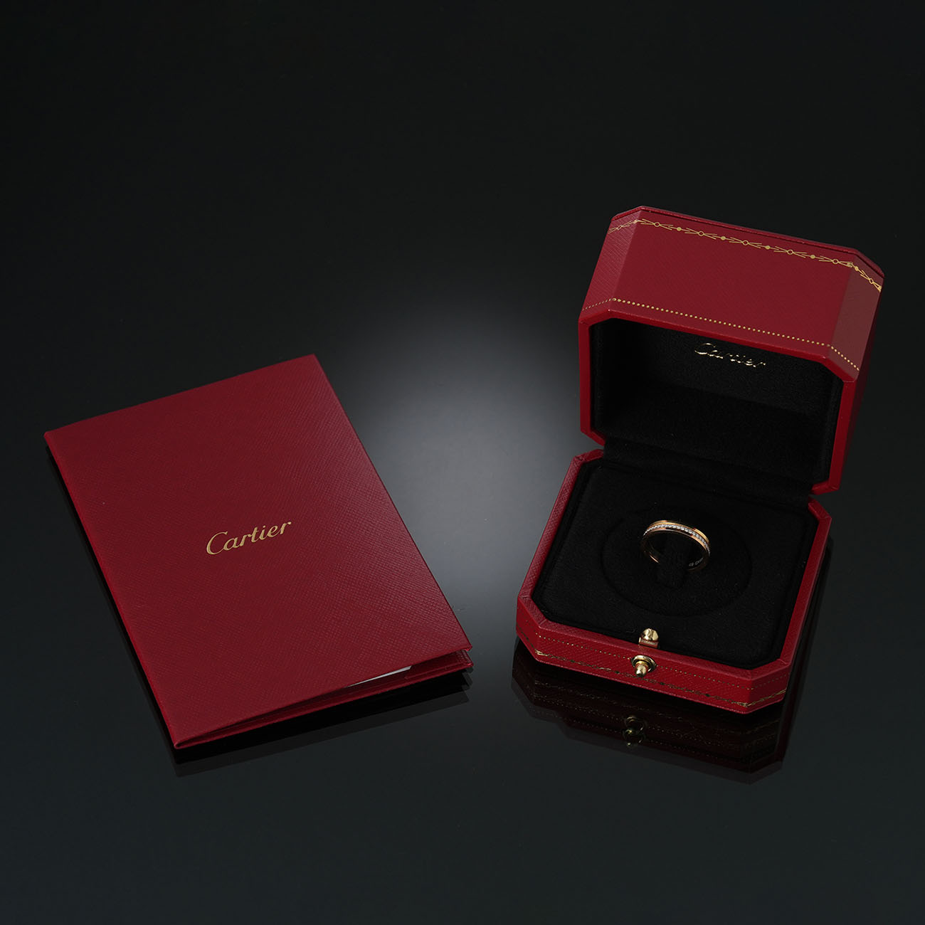 CARTIER(USED)까르띠에 방돔 루이 파베 셋팅 웨딩 링 #49