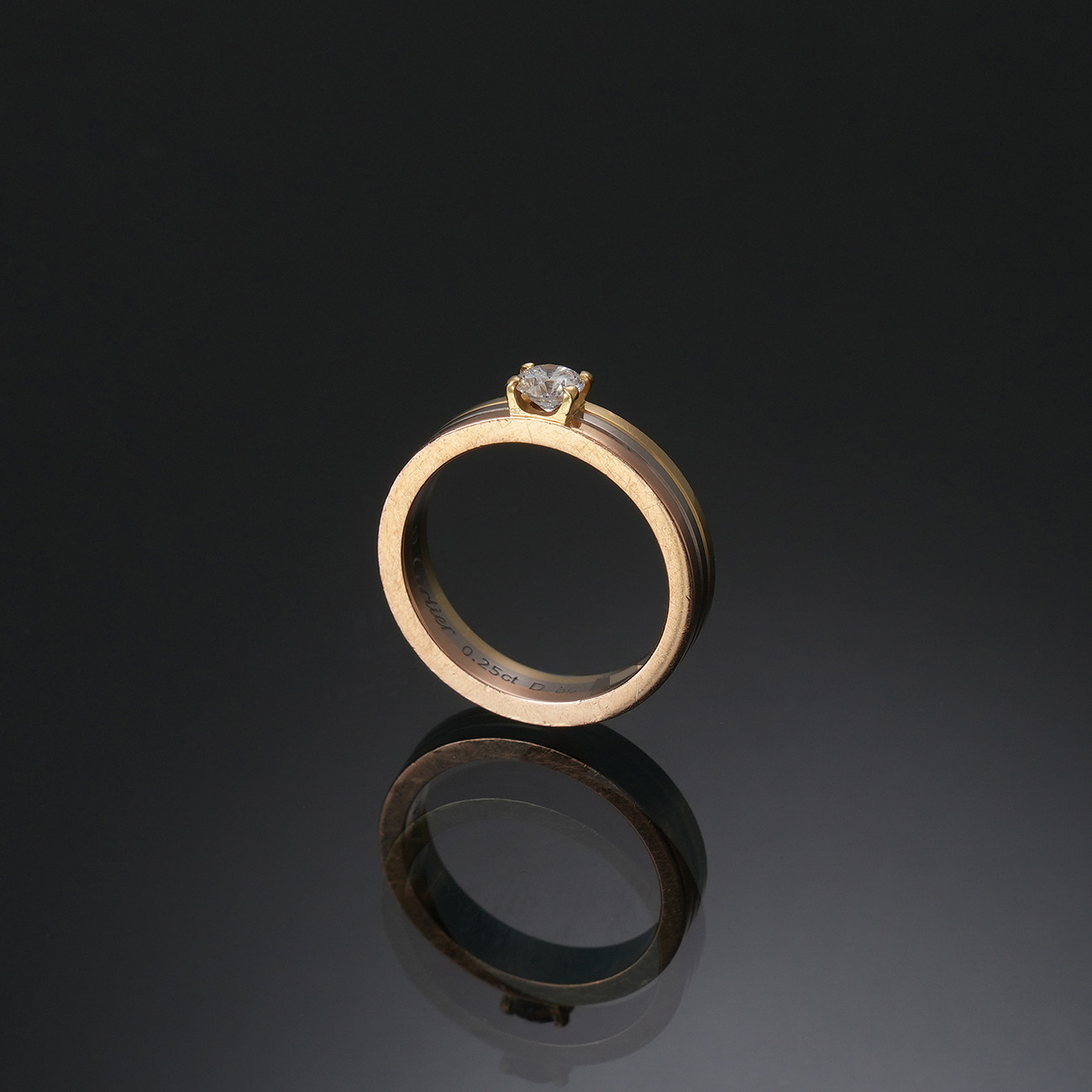 CARTIER(USED)까르띠에 방돔루이 솔리테어 0.25CT 다이아링#50