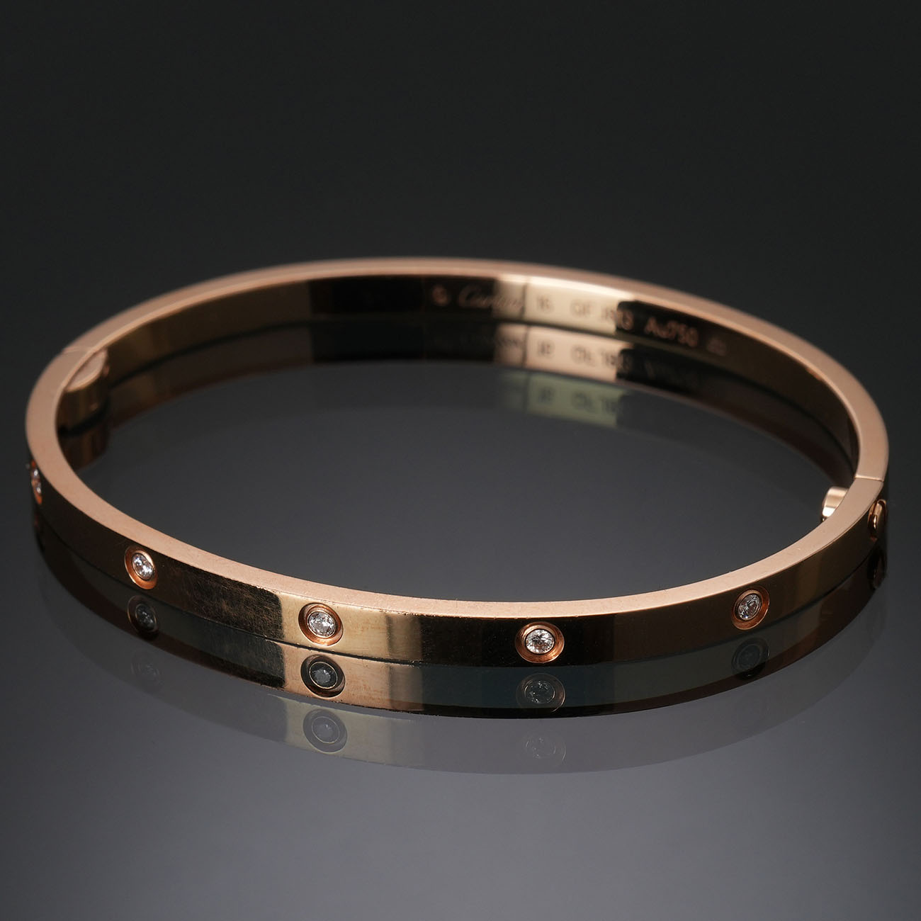 CARTIER(USED)까르띠에  러브 브레이슬릿 10P 다이아 스몰 #16