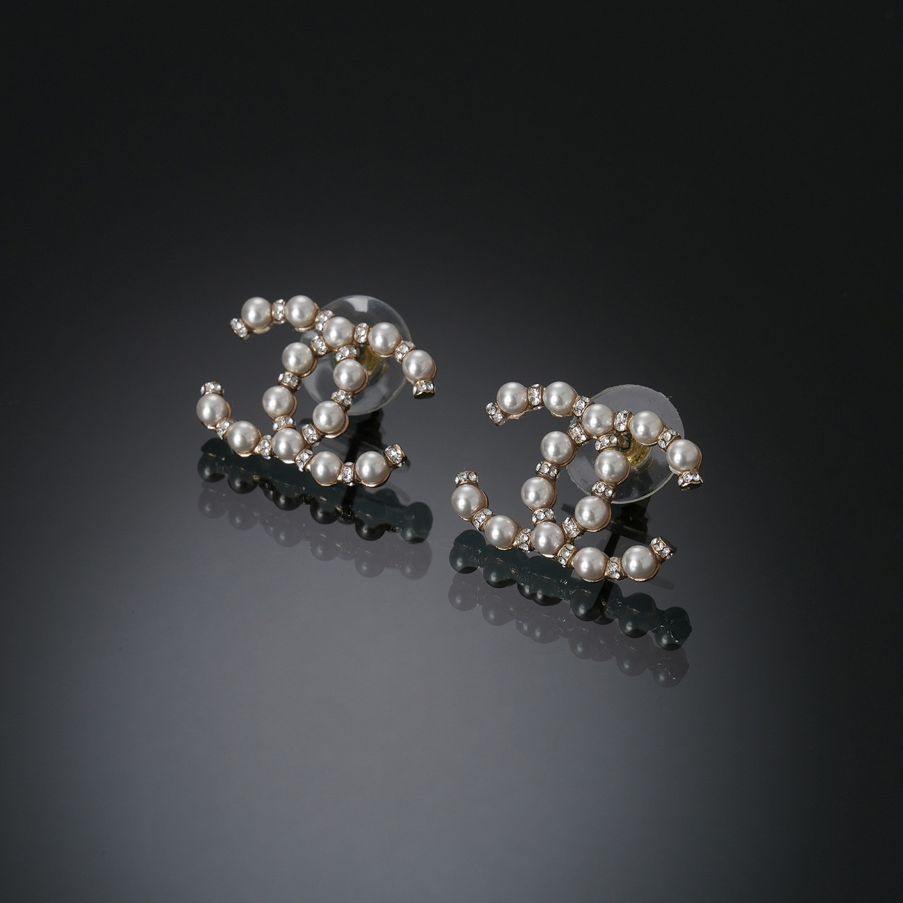 CHANEL(USED)샤넬 CC로고 진주 이어링
