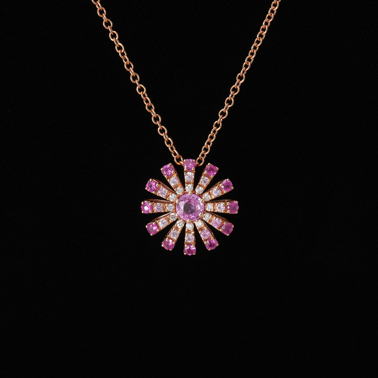 DAMIANI(USED)벨에포크 마르게리타 핑크 사피아어 네크리스 16mm