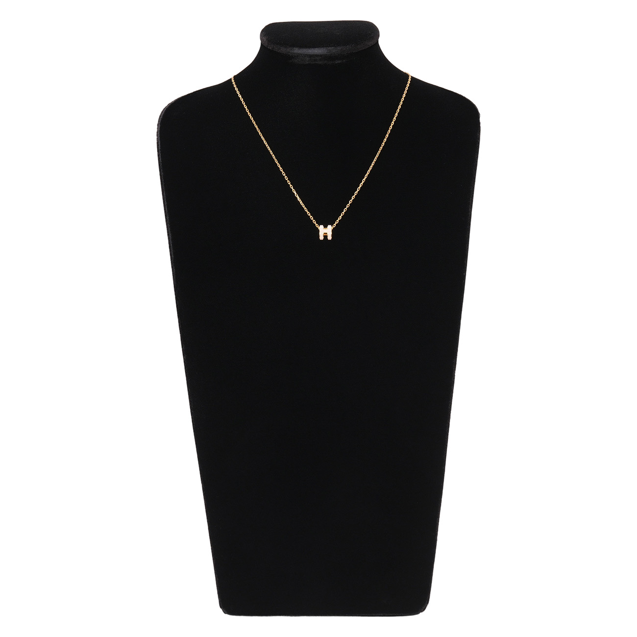 HERMES(USED)에르메스 미니 팝아슈 네크리스 로즈 에글랑틴