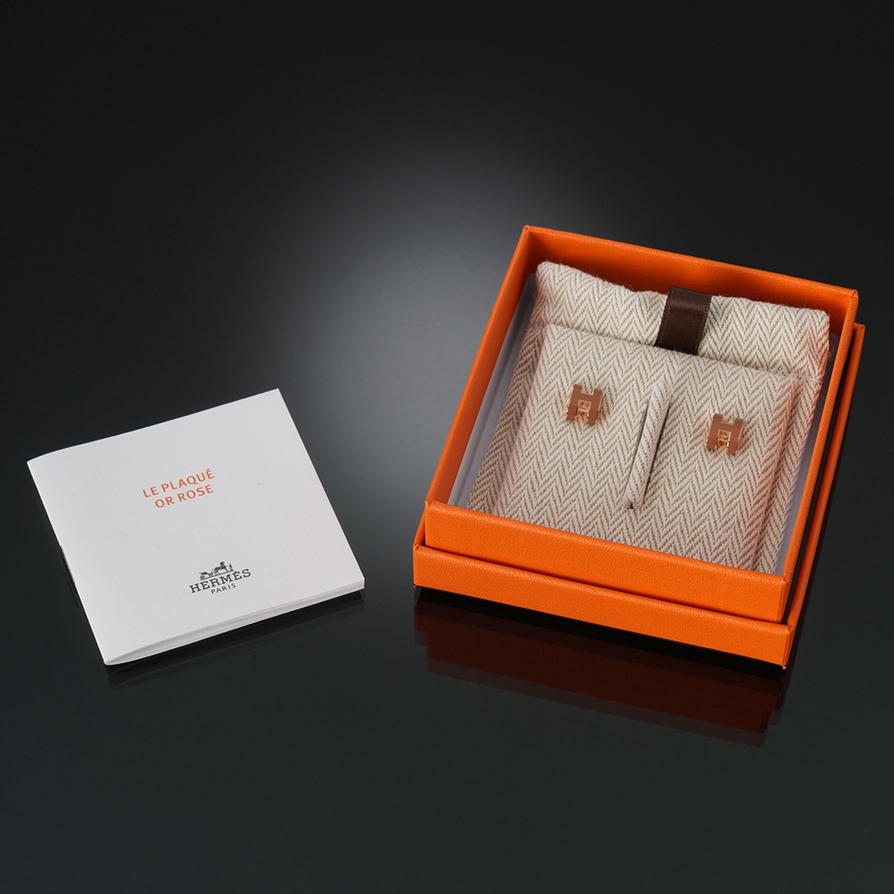 HERMES(USED)에르메스 미니 팝아슈 이어링 뉴골드 로즈골드