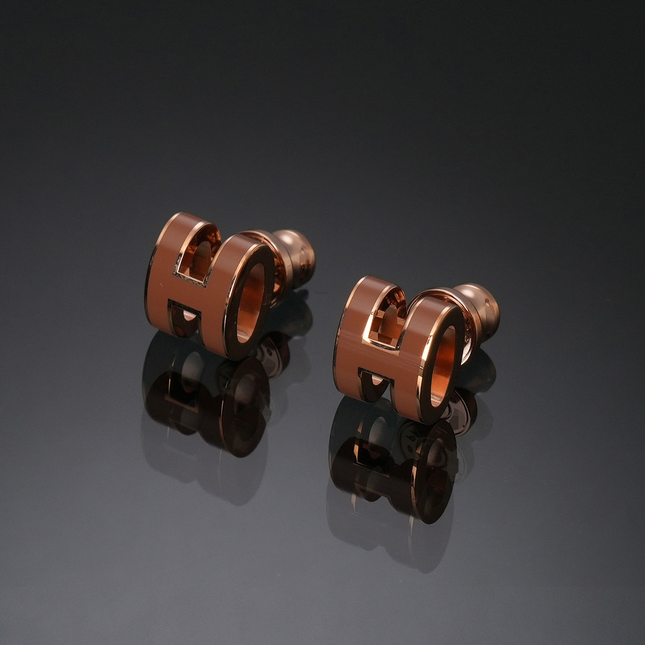 HERMES(USED)에르메스 미니 팝아슈 이어링 뉴골드 로즈골드