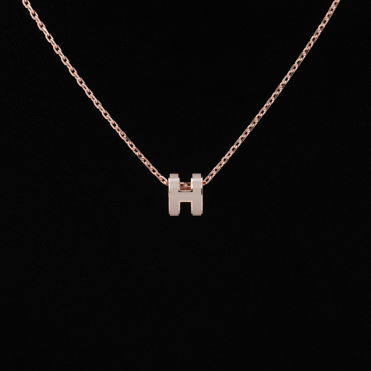 HERMES(NEW)에르메스 팝아슈 미니 네크리스 마론글라세 로즈골드 (새상품) NEW PRODUCT