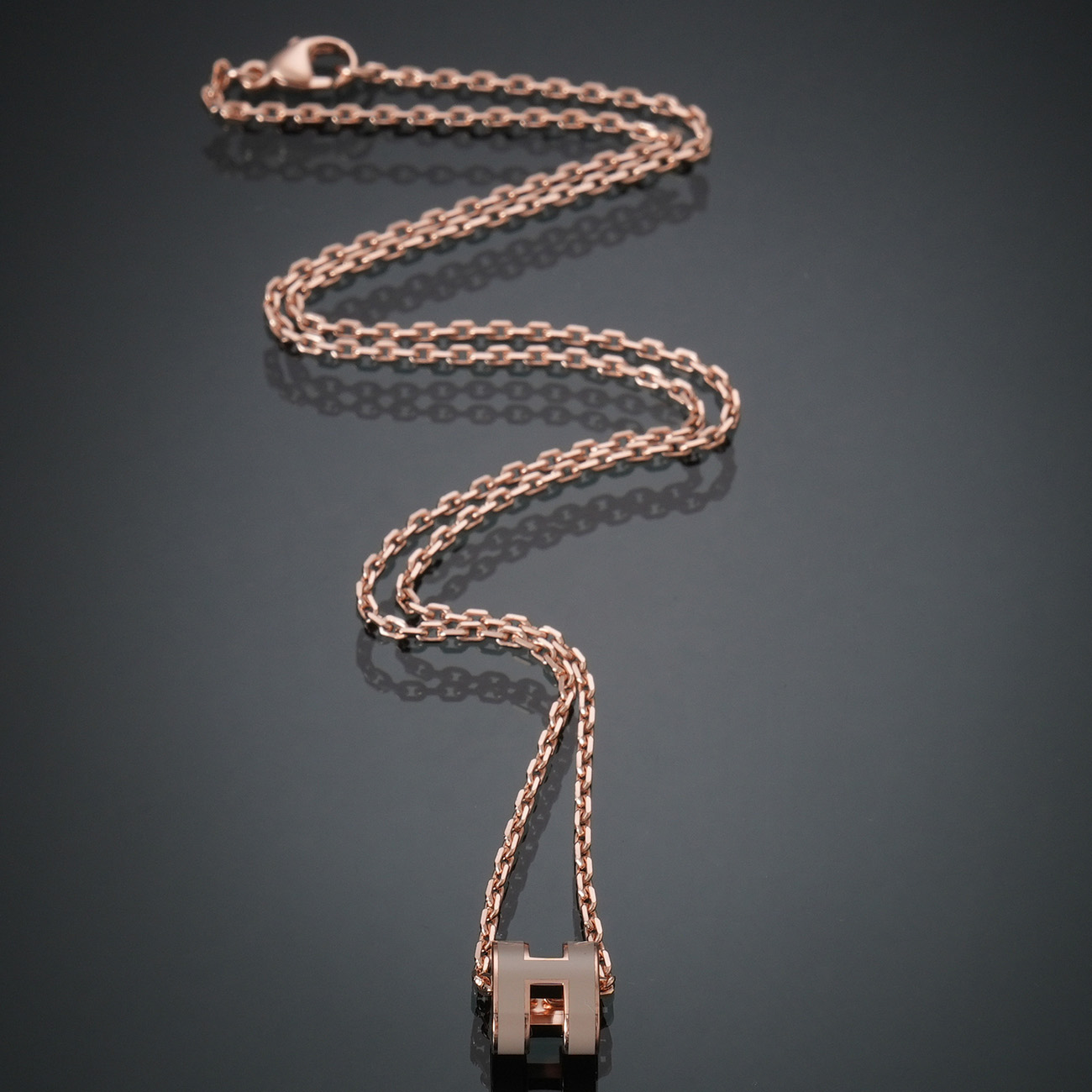 HERMES(NEW)에르메스 팝아슈 미니 네크리스 마론글라세 로즈골드 (새상품) NEW PRODUCT