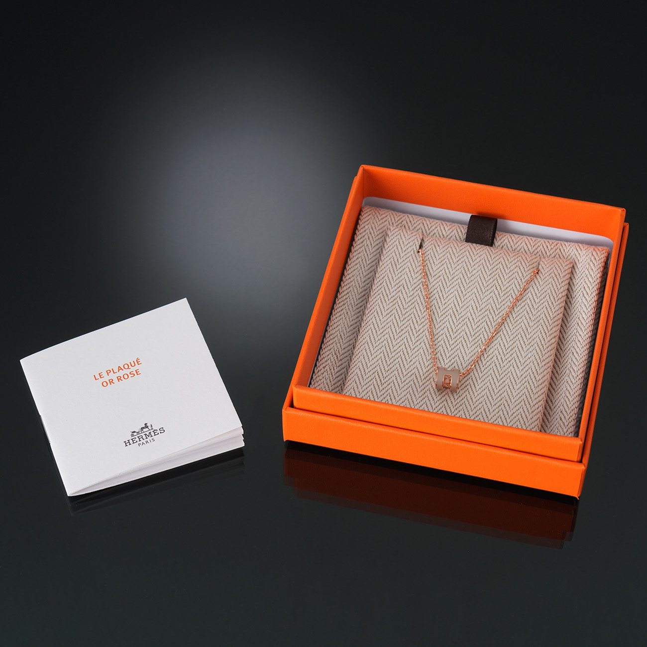 HERMES(NEW)에르메스 팝아슈 미니 네크리스 마론글라세 로즈골드 (새상품) NEW PRODUCT