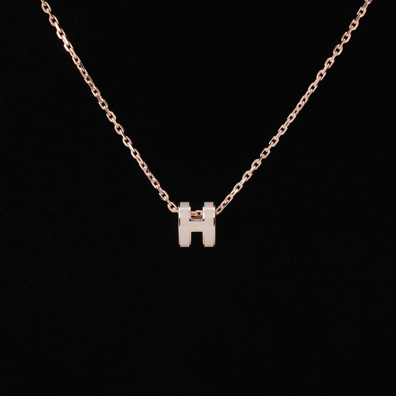 HERMES(NEW)에르메스 팝아슈 미니 네크리스 마론글라세 로즈골드 (새상품) NEW PRODUCT
