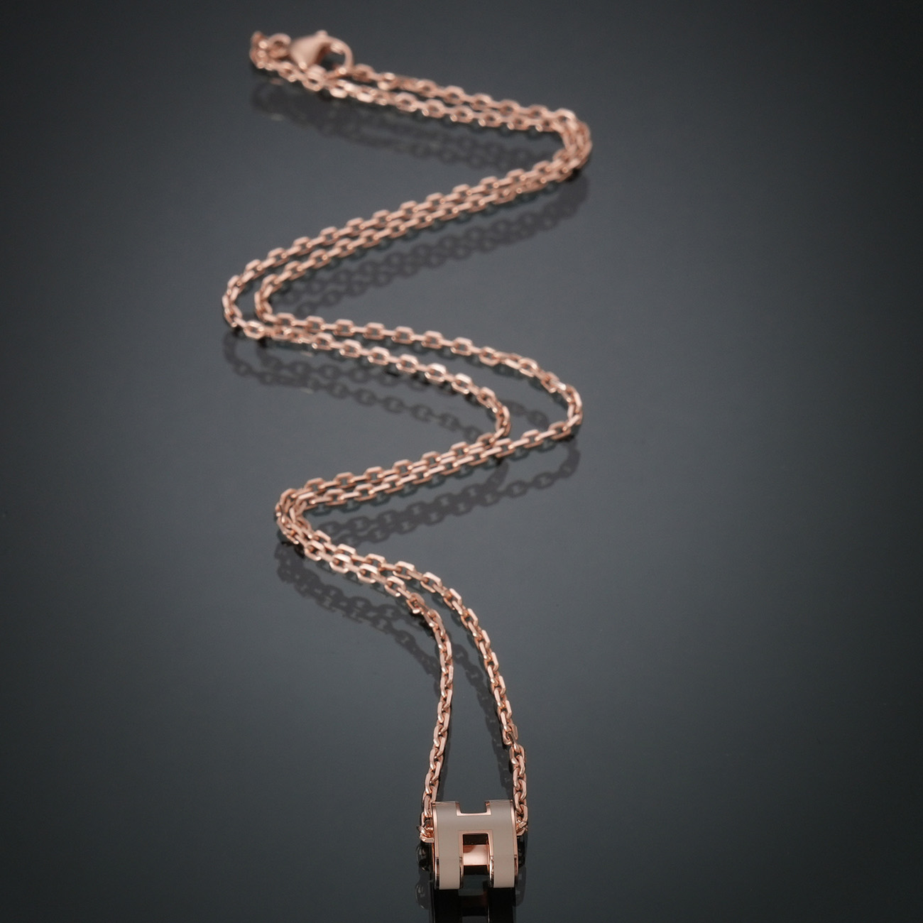 HERMES(NEW)에르메스 팝아슈 미니 네크리스 마론글라세 로즈골드 (새상품) NEW PRODUCT