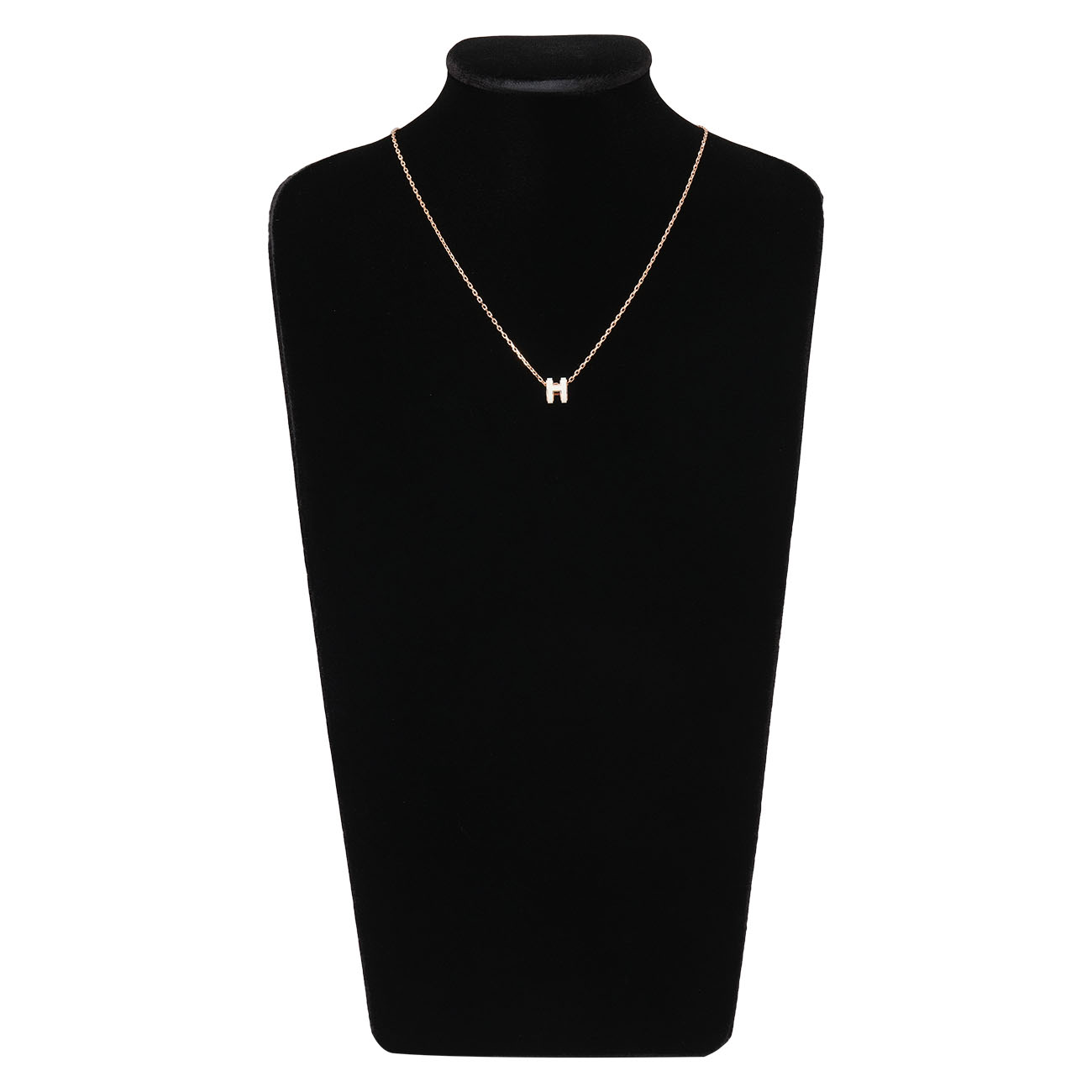 HERMES(NEW)에르메스 미니 팝아슈 네크리스 블랑 로즈골드 (새상품) NEW PRODUCT