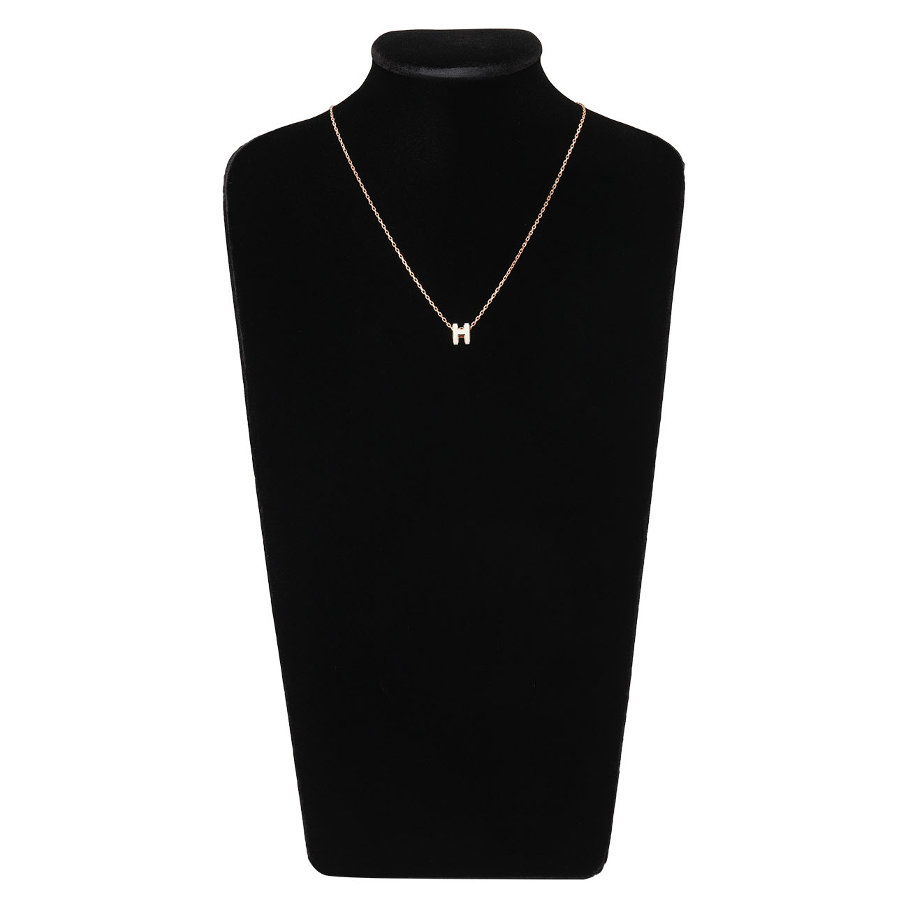 HERMES(NEW)에르메스 미니 팝아슈 네크리스 블랑 로즈골드 (새상품) NEW PRODUCT