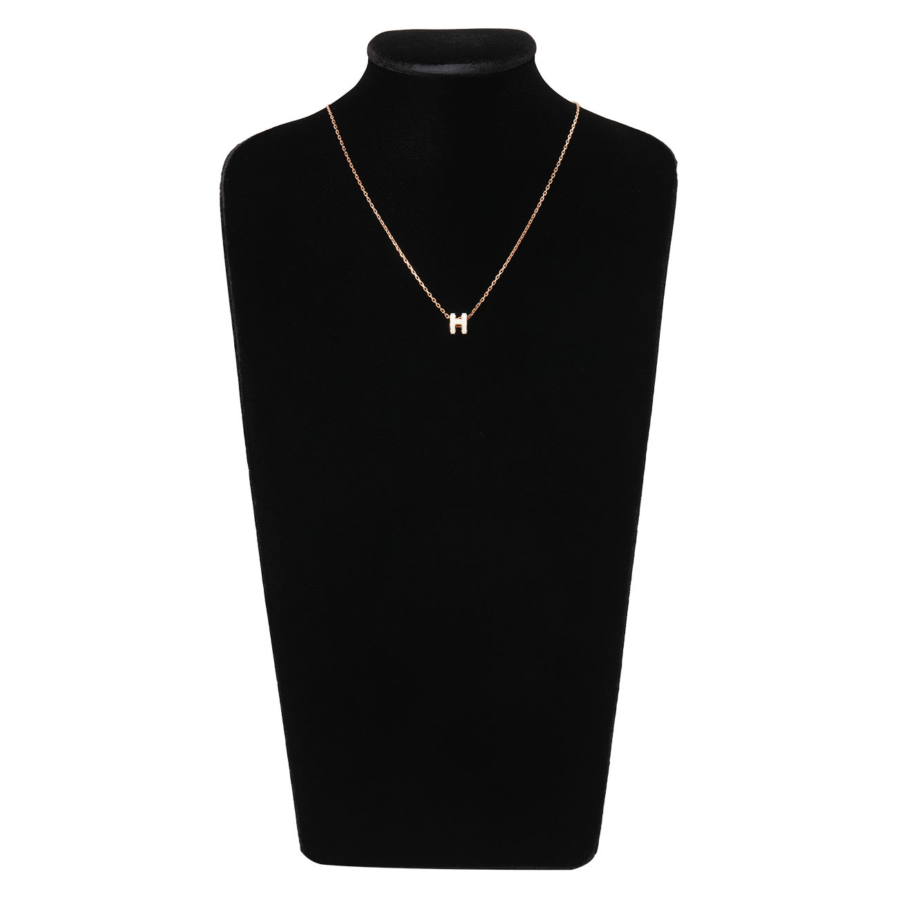 HERMES(NEW)에르메스 미니 팝아슈 네크리스 블랑 로즈골드 (새상품) NEW PRODUC