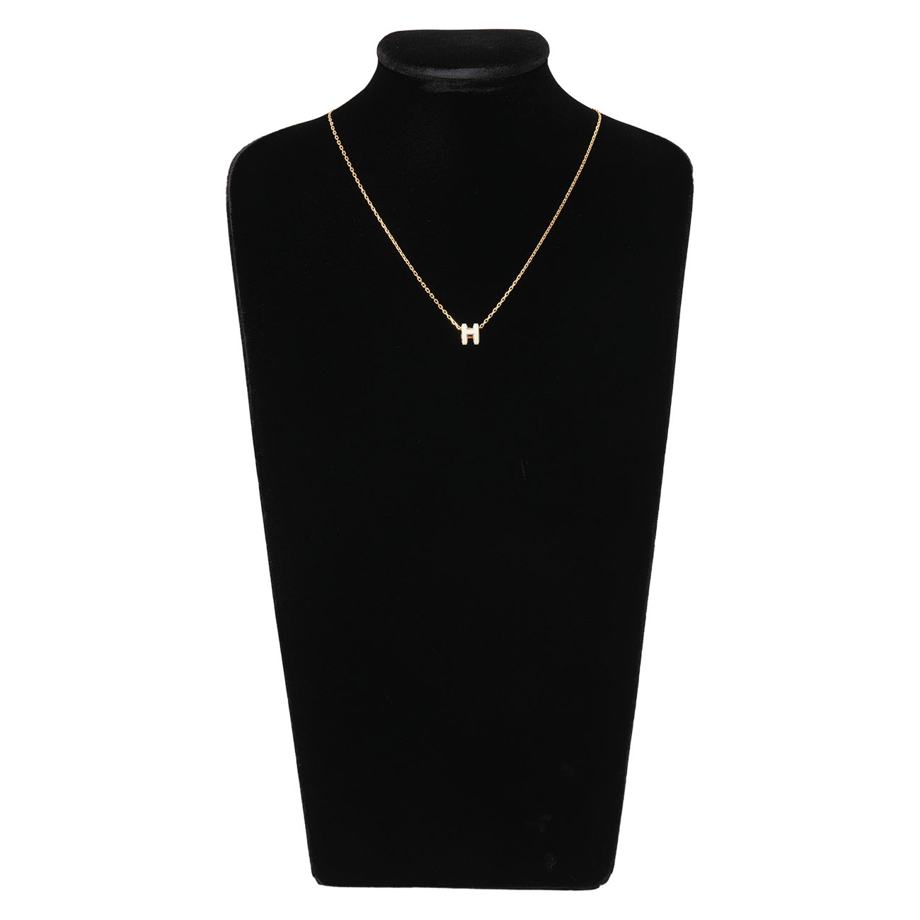 HERMES(NEW)에르메스 미니 팝아슈 네크리스 블랑 옐로우골드 (새상품) NEW PRODUCT