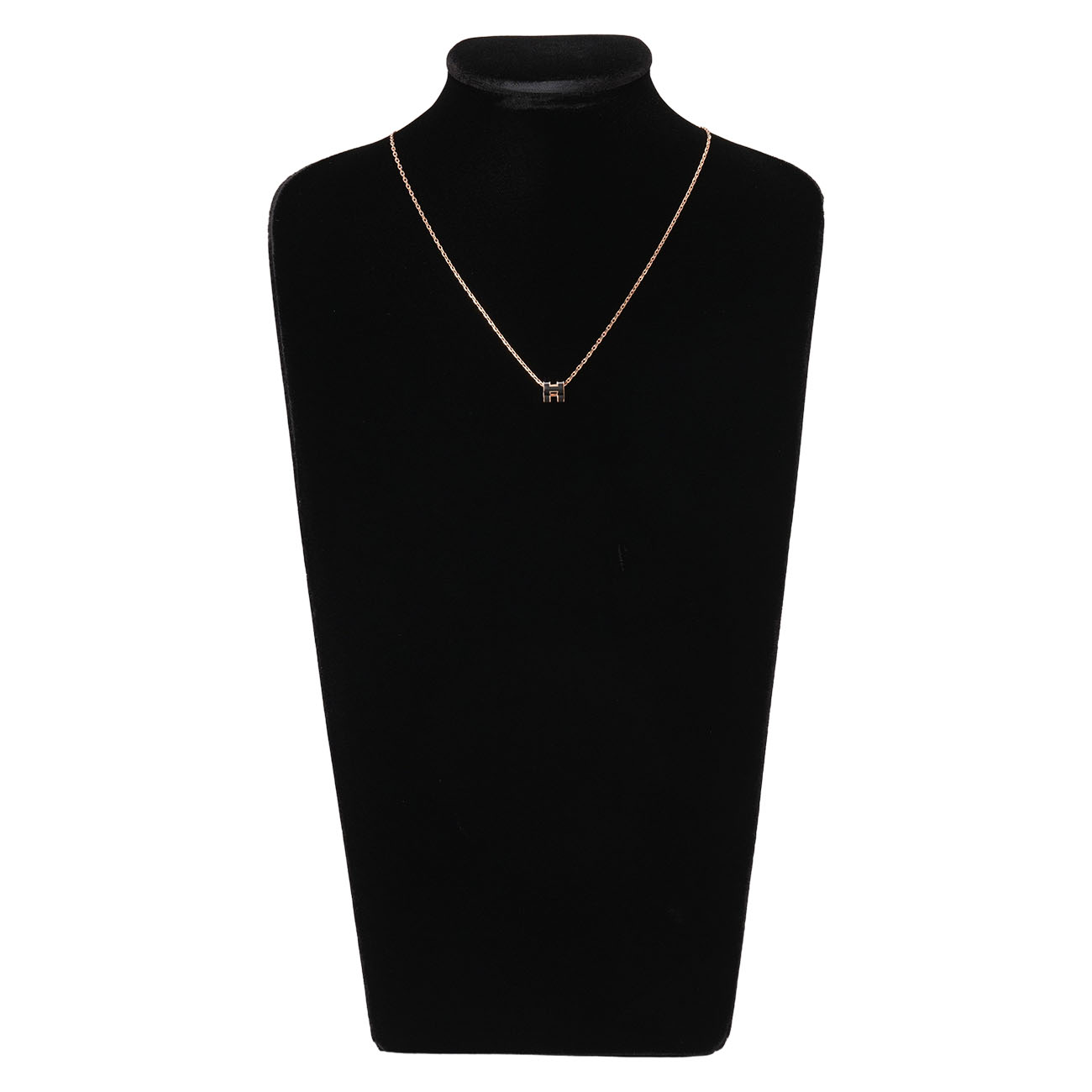 (NEW)에르메스 미니 팝아슈 네크리스 느와 로즈골드 (새상품) NEW PRODUCT