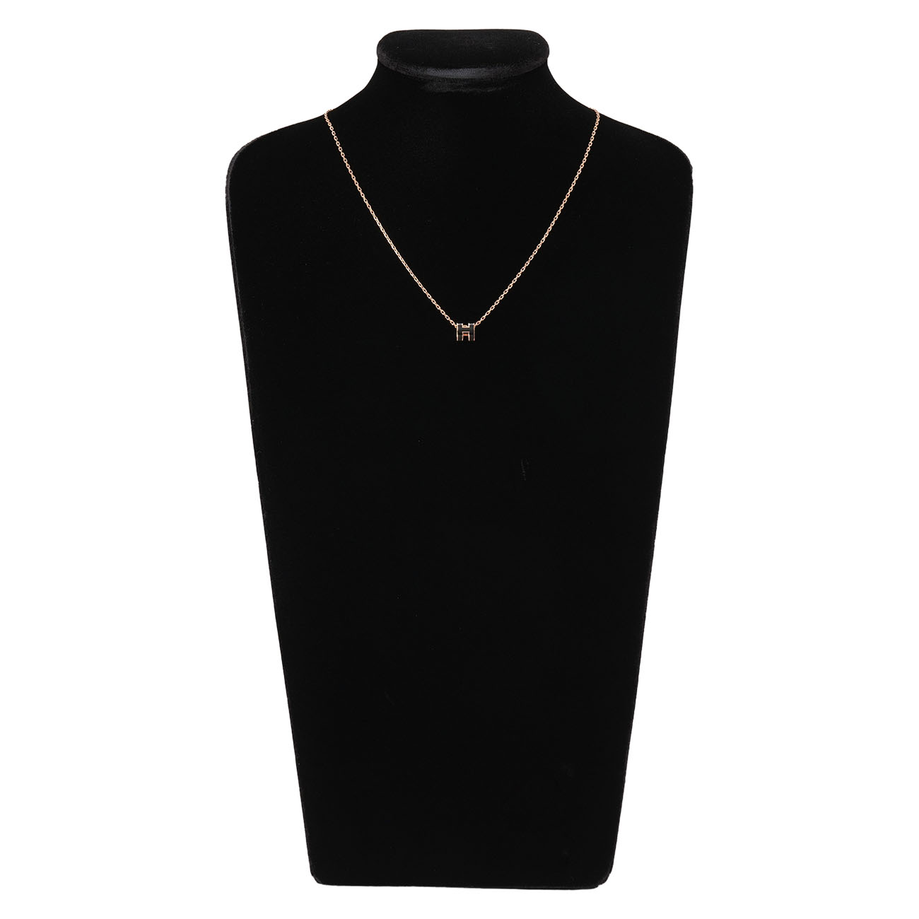 HERMES(NEW)에르메스 미니 팝아슈 네크리스 느와 로즈골드 (새상품) NEW PRODUCT