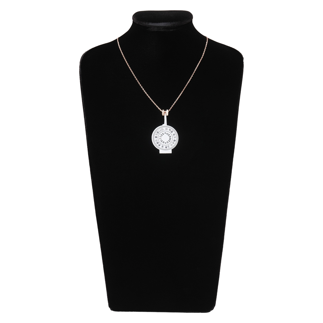 HERMES(NEW)에르메스 미니 팝아슈 블랑 마론글라세 로즈골드 네크리스 (새상품) NEW PRODUCT