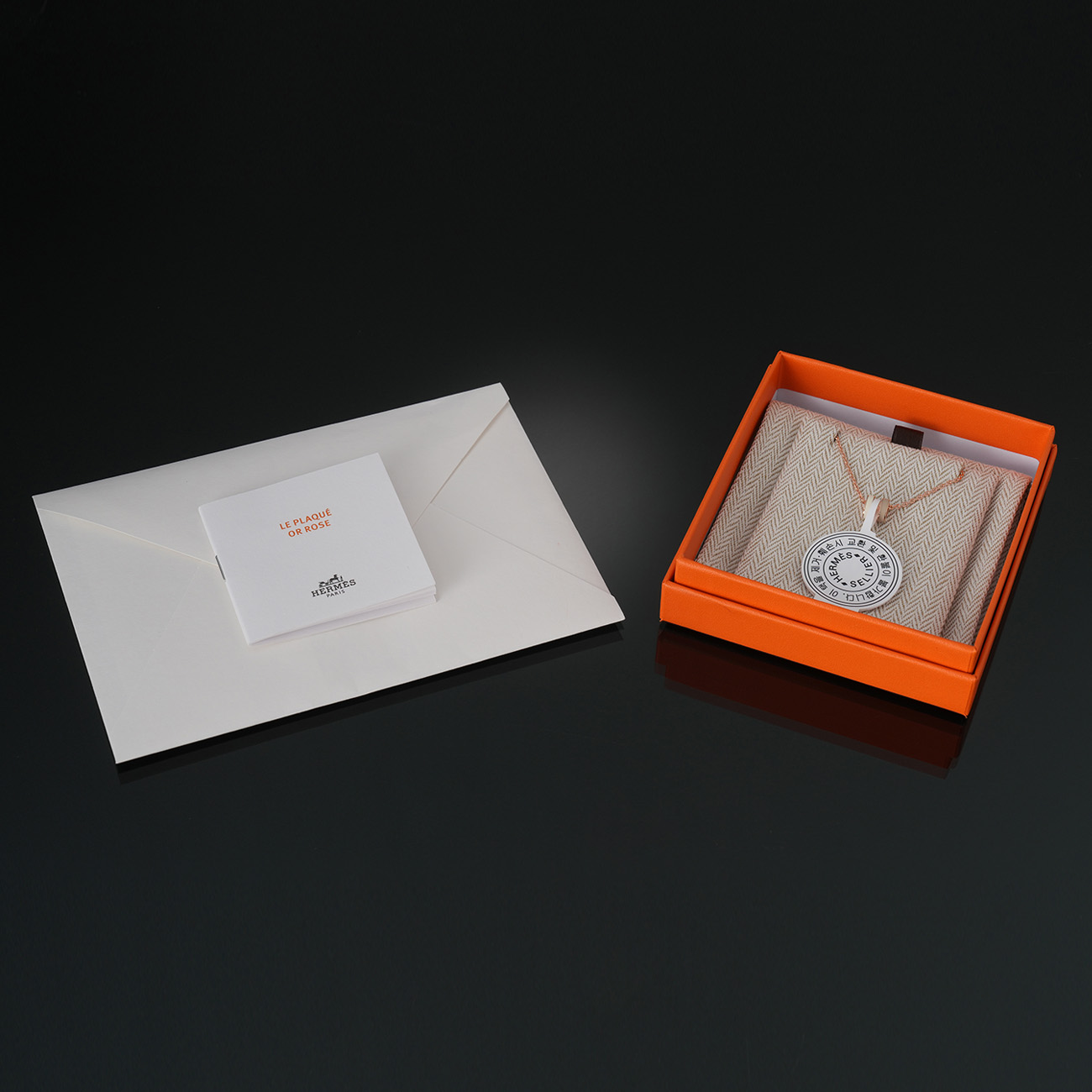 HERMES(NEW)에르메스 미니 팝아슈 블랑 마론글라세 로즈골드 네크리스 (새상품) NEW PRODUCT