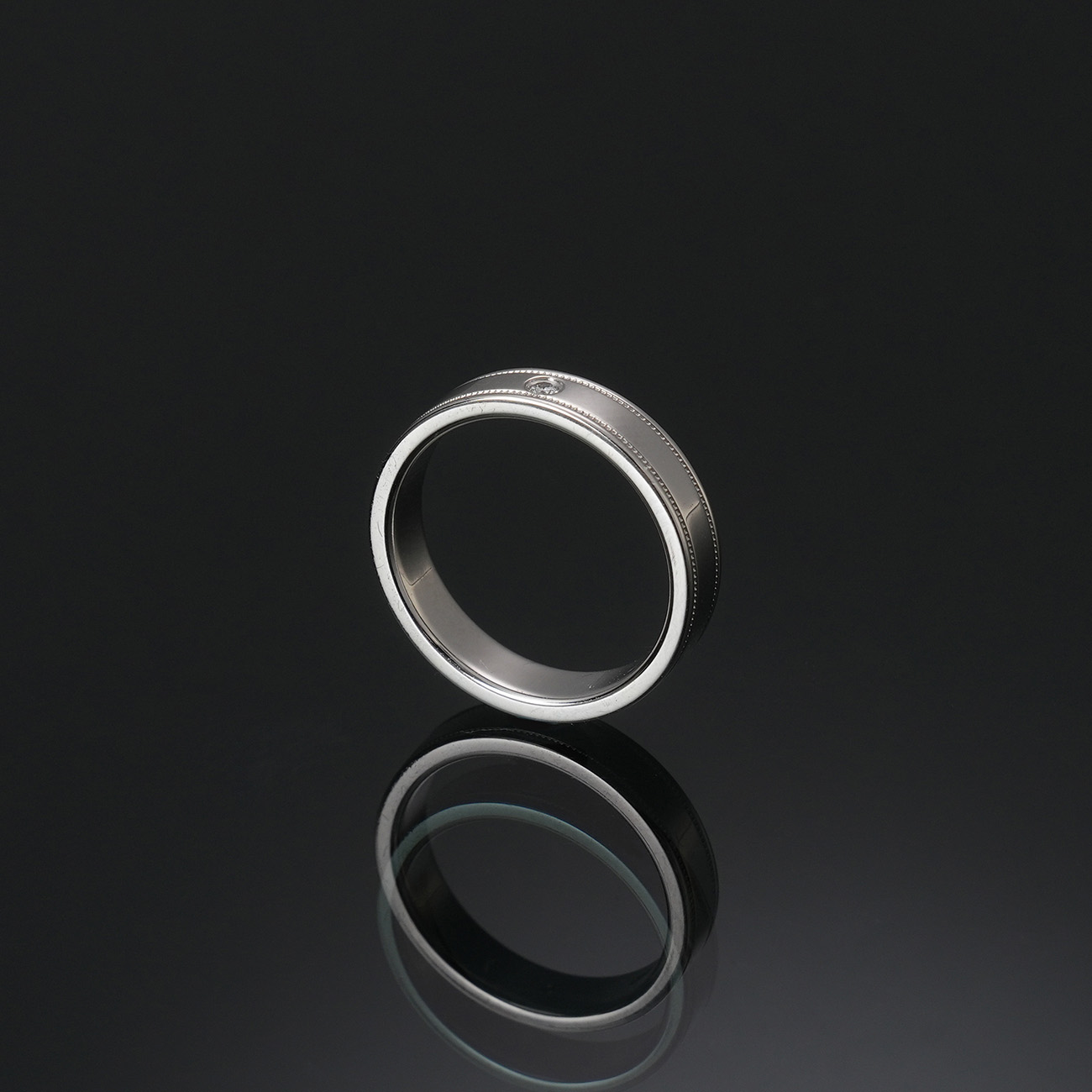 TIFFANY & CO.(USED)티파니 투게더 더블 밀그레인 밴드링# 49