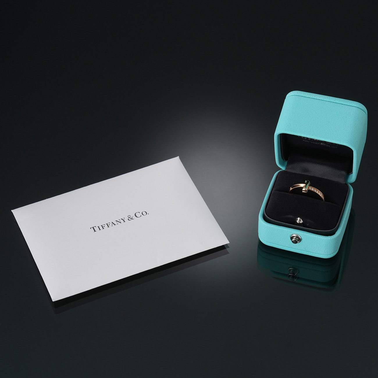 TIFFANY & CO.(USED)티파니 T1 하프파베 링#51.5