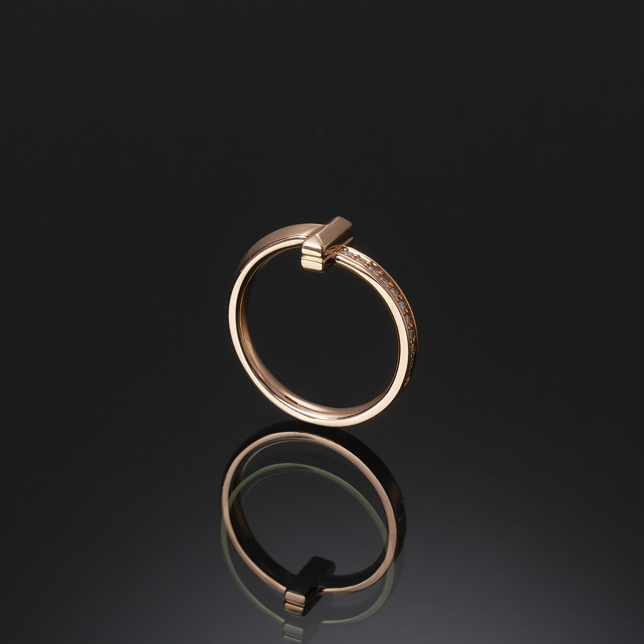 TIFFANY & CO.(USED)티파니 T1 하프파베 링#51.5