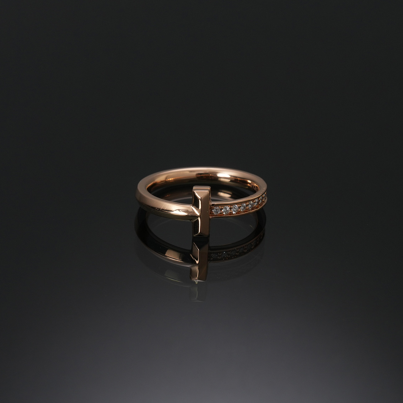 TIFFANY & CO.(USED)티파니 T1 하프파베 링#51.5