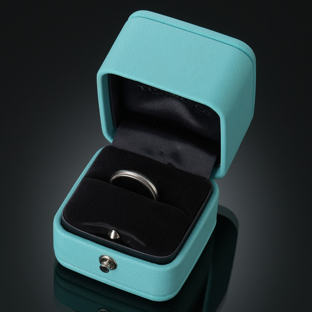 TIFFANY & CO.(USED)티파니 플래티넘 밀그레인 링 #46